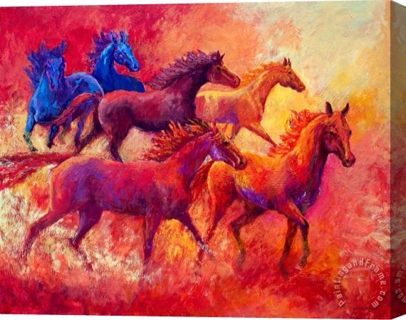 Marion Rose Bring the Mares Home Stretched Canvas Painting / Canvas Art