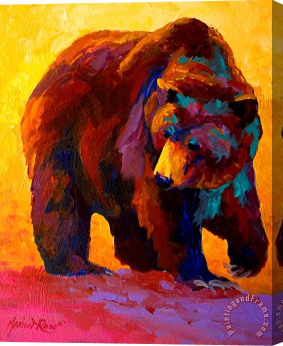 Marion Rose My Fish - Grizzly Bear Stretched Canvas Painting / Canvas Art