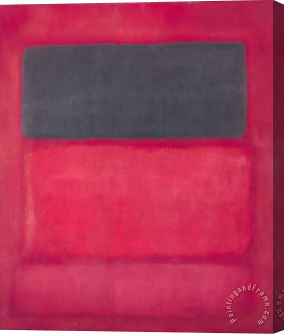 Mark Rothko Black Over Reds (black on Red) Stretched Canvas Print / Canvas Art
