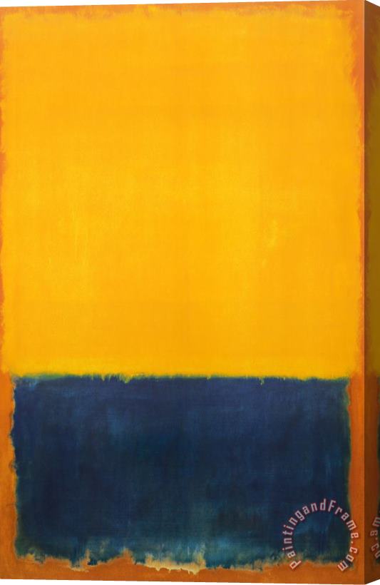 Mark Rothko Yellow And Blue Stretched Canvas Painting / Canvas Art