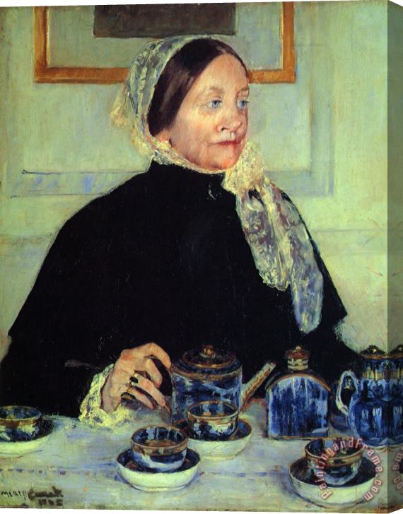 Mary Cassatt Lady at The Tea Table Stretched Canvas Print / Canvas Art
