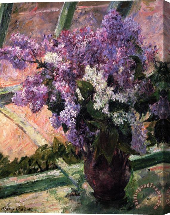 Mary Cassatt Lilacs in a Window Stretched Canvas Painting / Canvas Art