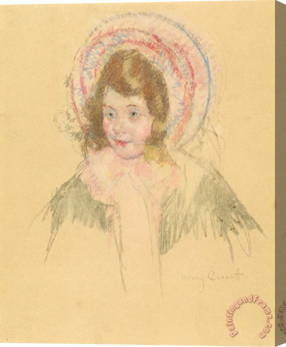 Mary Cassatt Sara Wearing a Bonnet And Coat Stretched Canvas Print / Canvas Art