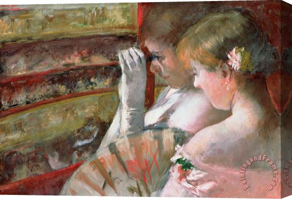 Mary Stevenson Cassatt In The Box Stretched Canvas Print / Canvas Art