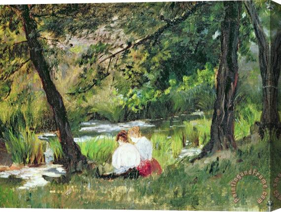 Mary Stevenson Cassatt Two Seated Women Stretched Canvas Painting / Canvas Art