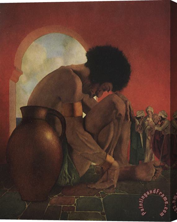Maxfield Parrish Third Voyage of Sinbad Illustration Stretched Canvas Painting / Canvas Art