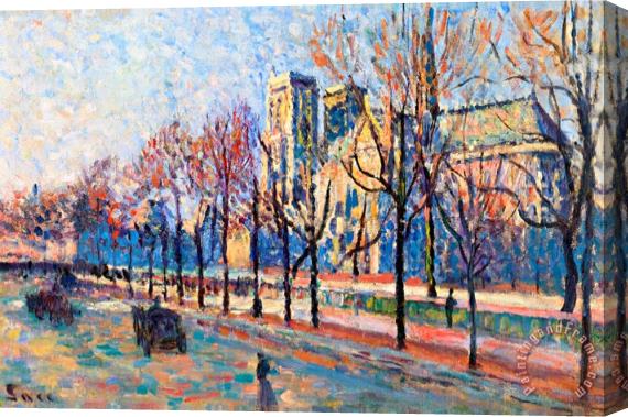 Maximilien Luce View from the Quay Montebello Stretched Canvas Print / Canvas Art