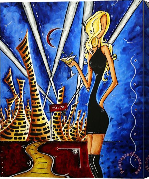 Megan Aroon Duncanson A Toast to The Little Black Dress Stretched Canvas Painting / Canvas Art