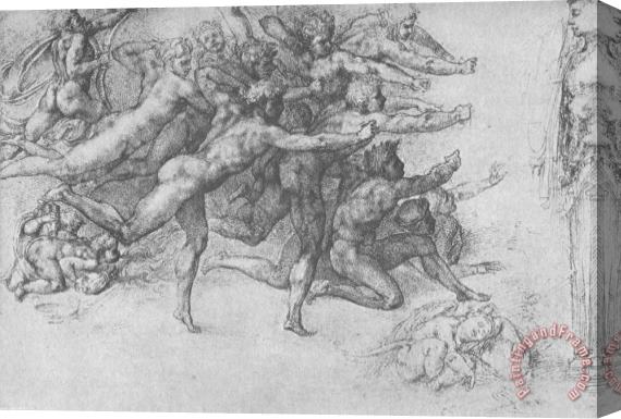 Michelangelo Archers Shooting at a Herm Stretched Canvas Painting / Canvas Art