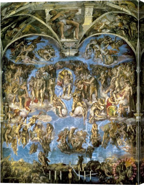 Michelangelo Buonarroti Sistine Chapel The Last Judgement Stretched Canvas Painting / Canvas Art
