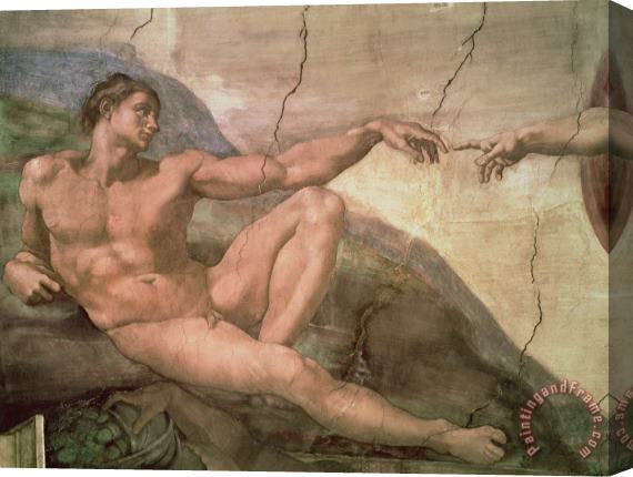 Michelangelo Buonarroti The Creation of Adam Stretched Canvas Print / Canvas Art