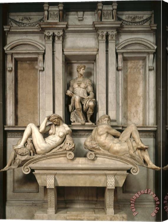 Michelangelo Buonarroti Tomb of Giuliano De Medici 1520 34 Stretched Canvas Print / Canvas Art