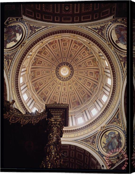 Michelangelo Buonarroti View of The Interior of The Dome Begun by Michelangelo in 1546 And Completed by Domenico Fontana Stretched Canvas Print / Canvas Art
