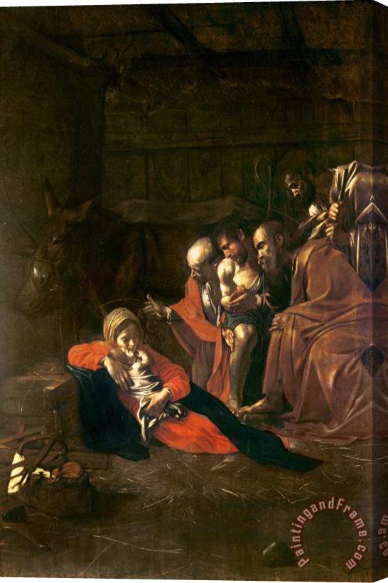 Michelangelo Merisi da Caravaggio Adoration of The Shepherds (oil on Canvas) Stretched Canvas Print / Canvas Art
