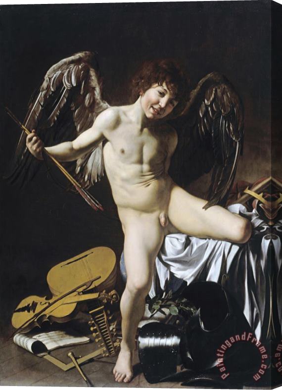 Michelangelo Merisi da Caravaggio Cupid As Victor Stretched Canvas Print / Canvas Art
