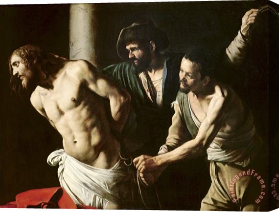 Michelangelo Merisi da Caravaggio The Flagellation of Christ Stretched Canvas Painting / Canvas Art