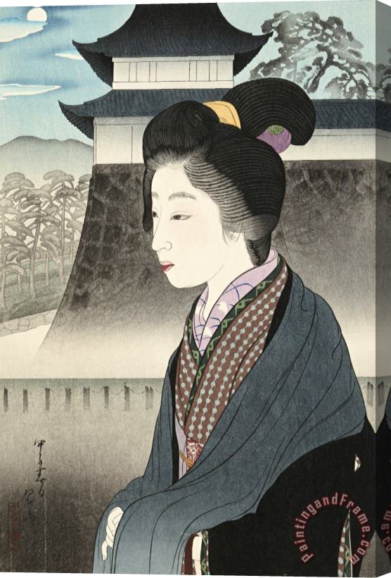 Miki Suizan Moonlight at Nijo Castle (nijo Jo No Tsuki) Stretched Canvas Print / Canvas Art