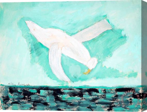 Milton Avery Bird And Choppy Sea, 1960 Stretched Canvas Painting / Canvas Art