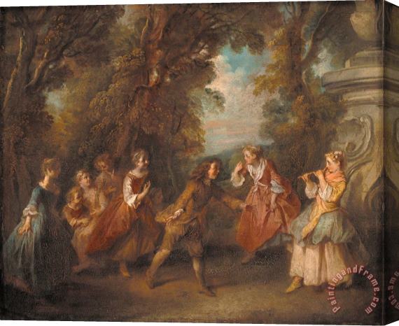 Nicolas Lancret Children at Play in The Open Stretched Canvas Print / Canvas Art