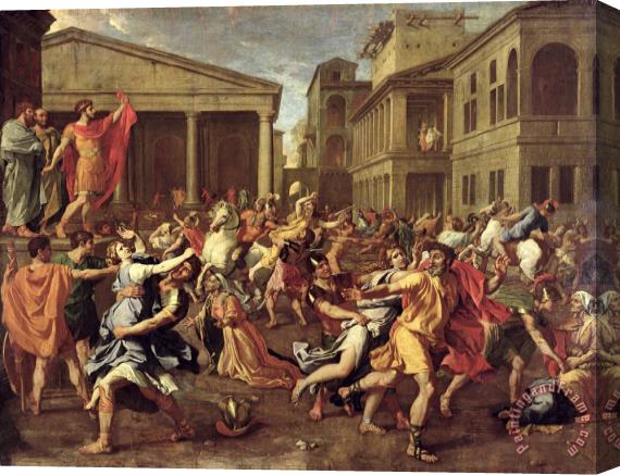 Nicolas Poussin The Rape of the Sabines Stretched Canvas Print / Canvas Art