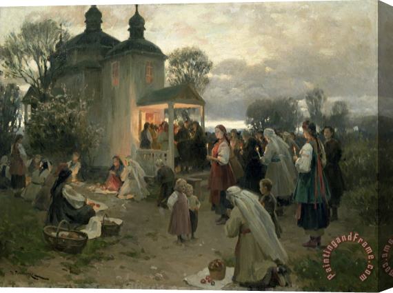 Nikolai Pimonenko Easter Matins Stretched Canvas Painting / Canvas Art