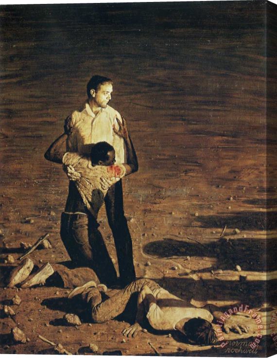 Norman Rockwell Southern Justice Murder in Mississippi 1965 Stretched Canvas Painting / Canvas Art