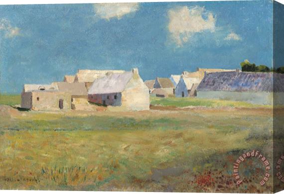 Odilon Redon Breton Village Stretched Canvas Print / Canvas Art