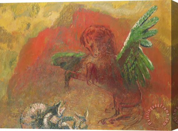 Odilon Redon Pegasus Triumphant Stretched Canvas Print / Canvas Art