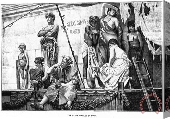 Others Ancient Rome: Slave Market Stretched Canvas Print / Canvas Art