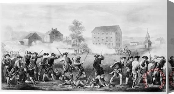 Others Battle Of Lexington, 1775 Stretched Canvas Print / Canvas Art