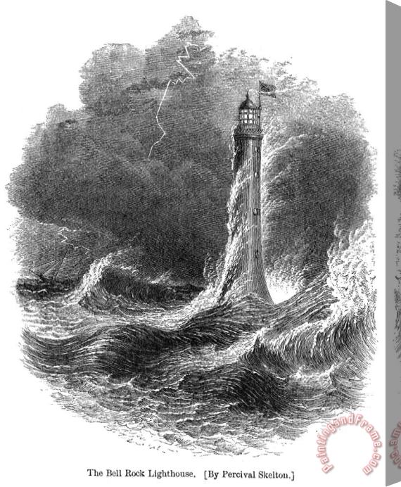 Others Bell Rock Lighthouse Stretched Canvas Print / Canvas Art
