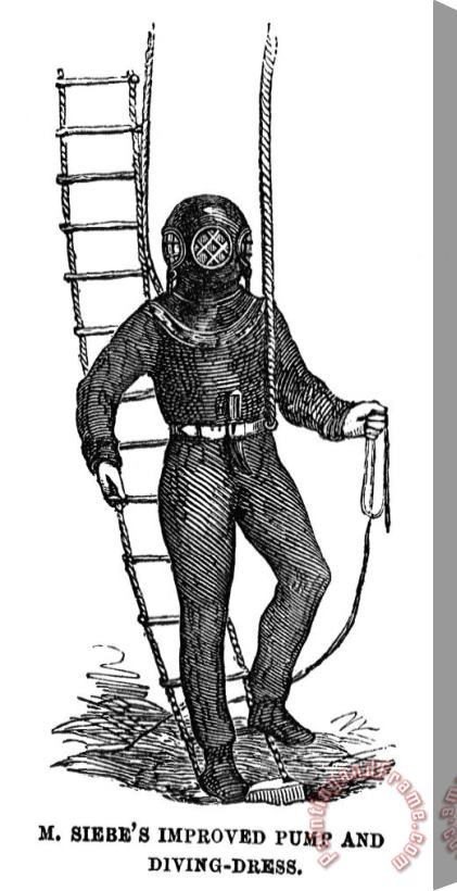 Others Diving Suit, 1855 Stretched Canvas Print / Canvas Art