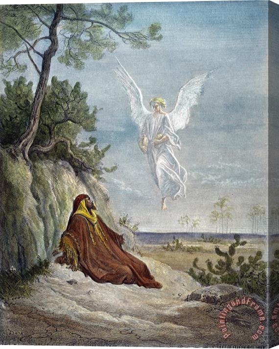 Others Dore: Elijah And Angel Stretched Canvas Print / Canvas Art