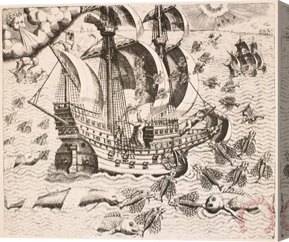 Others Flying Fish, 1594 Stretched Canvas Print / Canvas Art