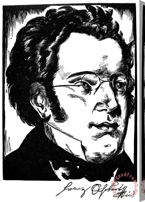 Others Franz Schubert (1797-1828) Stretched Canvas Print / Canvas Art