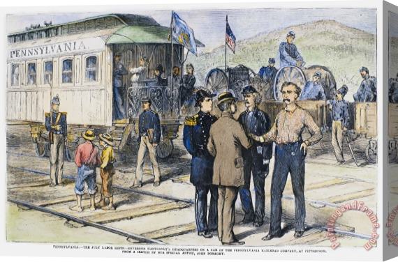 Others Great Railroad Strike, 1877 Stretched Canvas Print / Canvas Art