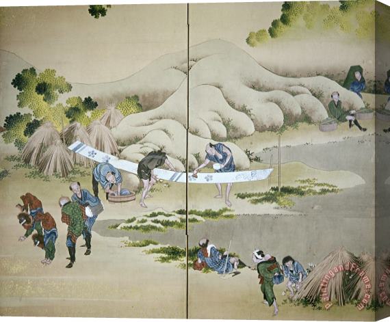 Others Japan: Cotton Processing Stretched Canvas Painting / Canvas Art