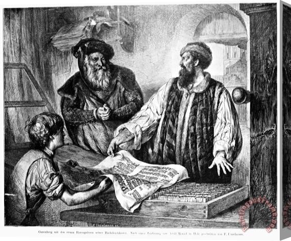 Others Johann Gutenberg Stretched Canvas Print / Canvas Art
