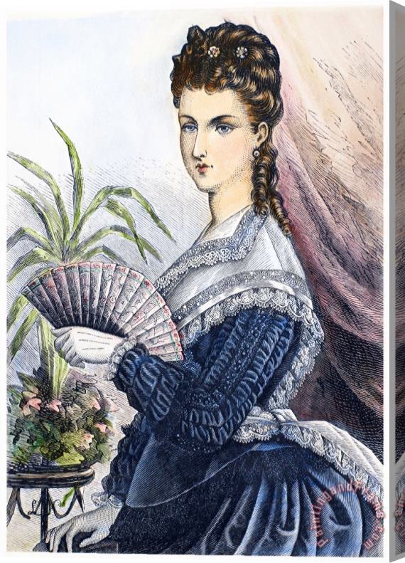 Others LADY WITH FAN, c1878 Stretched Canvas Print / Canvas Art