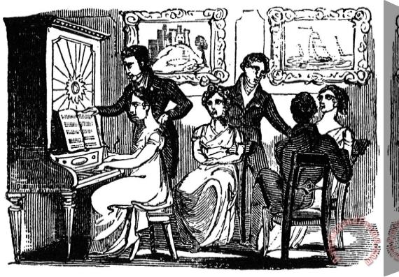 Others PARLOR MUSIC, c1820 Stretched Canvas Print / Canvas Art