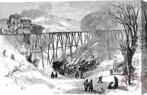 Others Railroad Accident, 1873 Stretched Canvas Print / Canvas Art