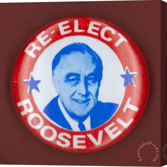 Others Roosevelt Button Stretched Canvas Print / Canvas Art
