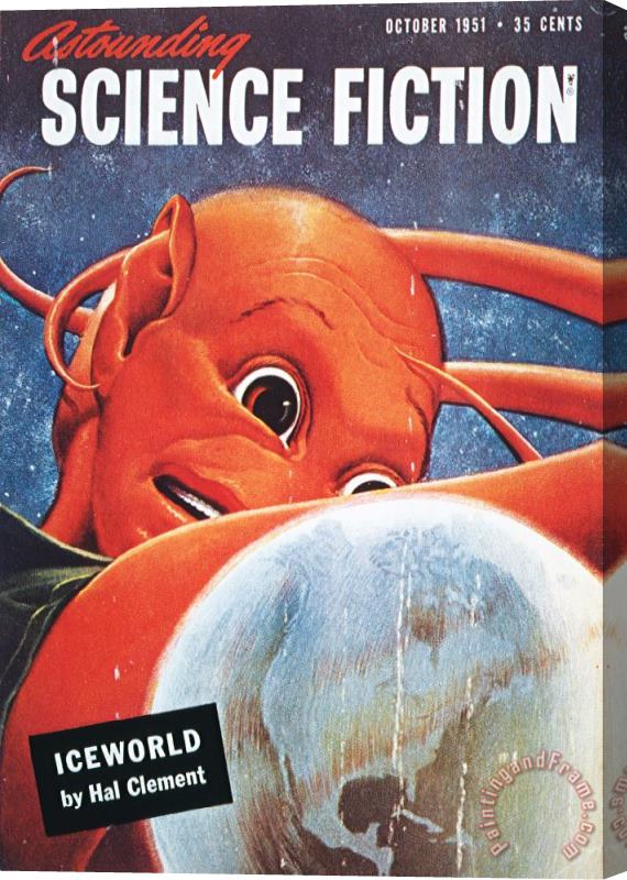Others Science Fiction Magazine Stretched Canvas Print / Canvas Art