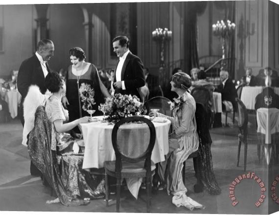 Others Silent Film: Restaurants Stretched Canvas Print / Canvas Art