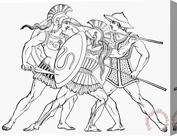 Others Spartan Warriors Stretched Canvas Painting / Canvas Art