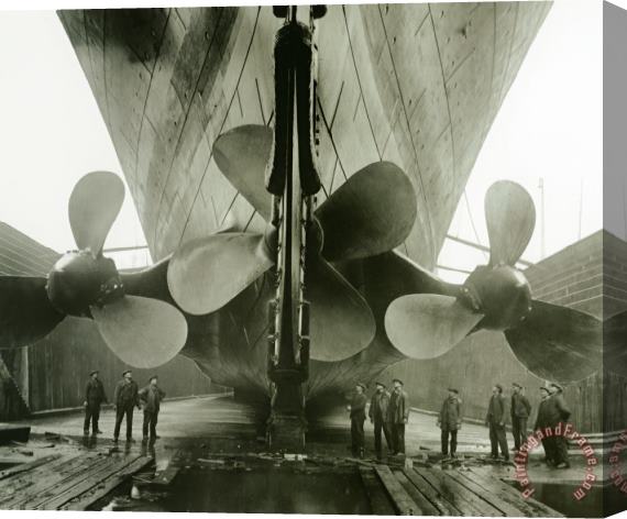 Others The Titanics Propellers In The Thompson Graving Dock Of Harland And Wolff Stretched Canvas Print / Canvas Art