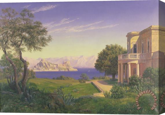 Others Villa Overlooking Capri Stretched Canvas Print / Canvas Art