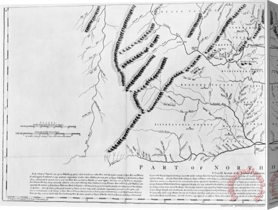 Others Virginia: Henry Map, 1770 Stretched Canvas Painting / Canvas Art