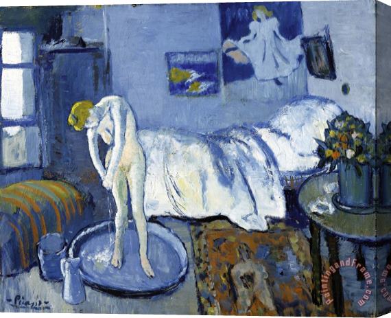 Pablo Picasso A Blue Room a Tub 1901 Stretched Canvas Print / Canvas Art
