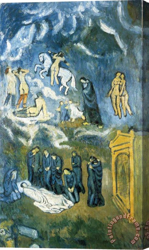 Pablo Picasso Evocation The Burial of Casagemas 1901 Stretched Canvas Painting / Canvas Art